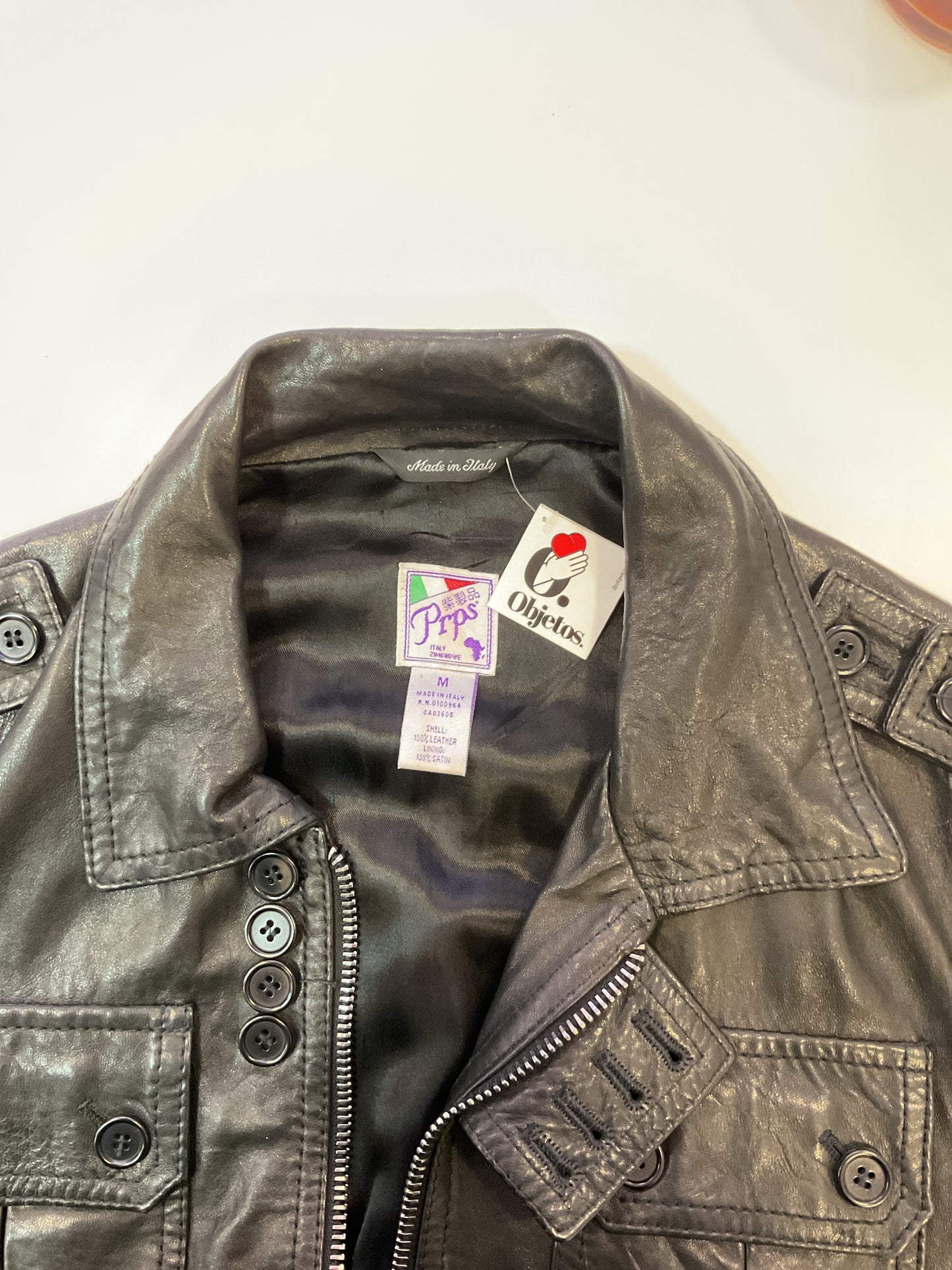 CHAQUETA DE CUERO PRPS ITALY