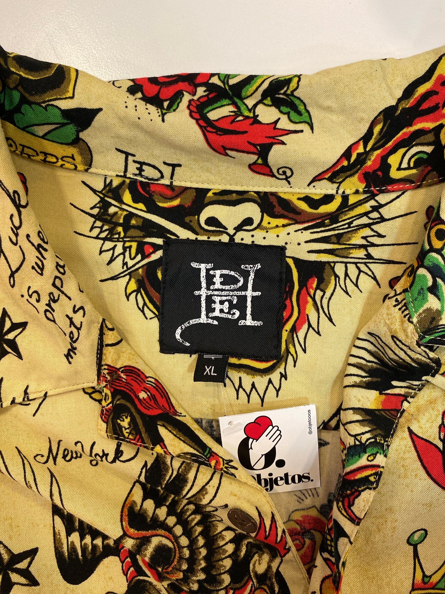 CAMISA ED HARDY M/C NUEVA CON ETIQUETA