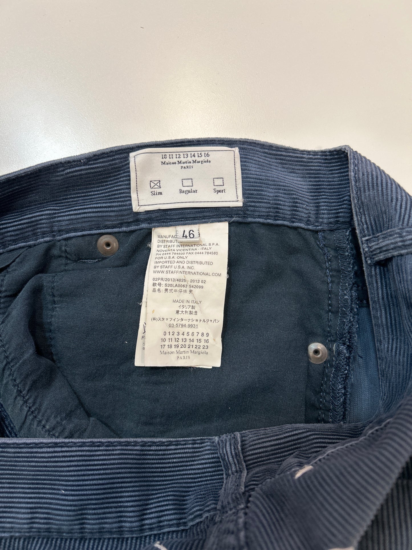 PANTALON CORDUROY MAISON MARGIELA