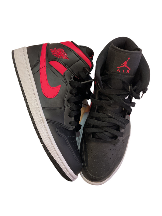 ZAPATILLAS NIKE AIR JORDAN 1 MID BLACK SIREN RED NUEVAS EN SU CAJA