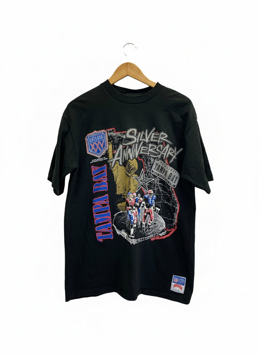 POLERA VINTAGE NUTMEG SUPER BOWL XXV TAMPA BAY ANNIVERSARY SINGLE STITCH