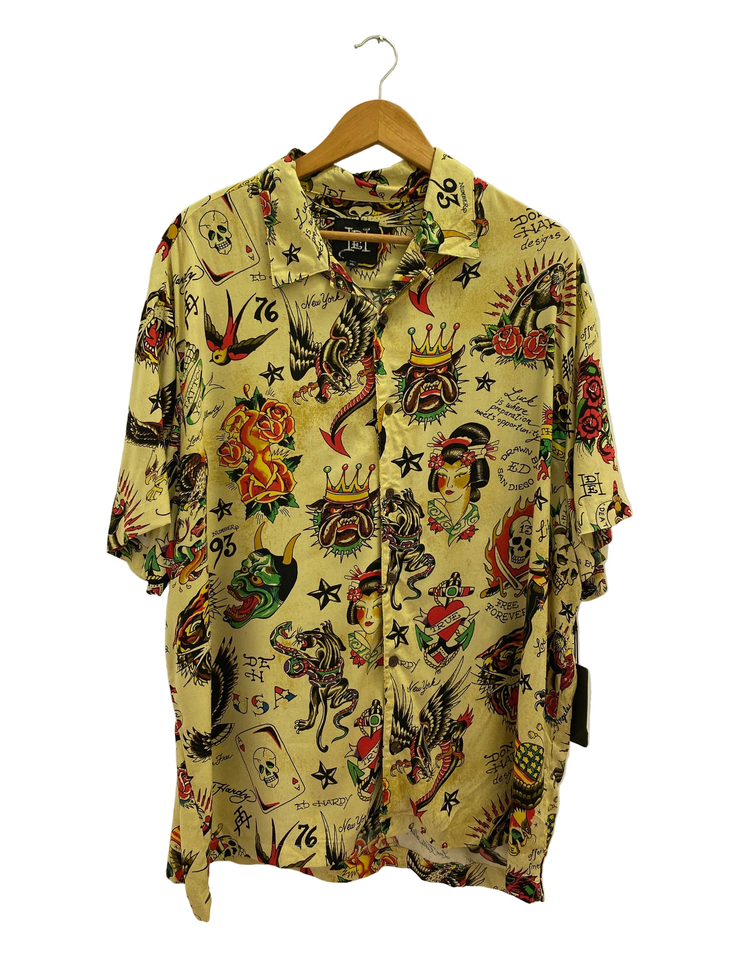 CAMISA ED HARDY M/C NUEVA CON ETIQUETA