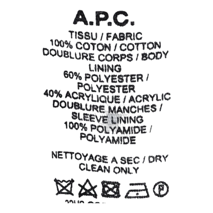 A.P.C.  Veste New Kerlouan Indigo Delave