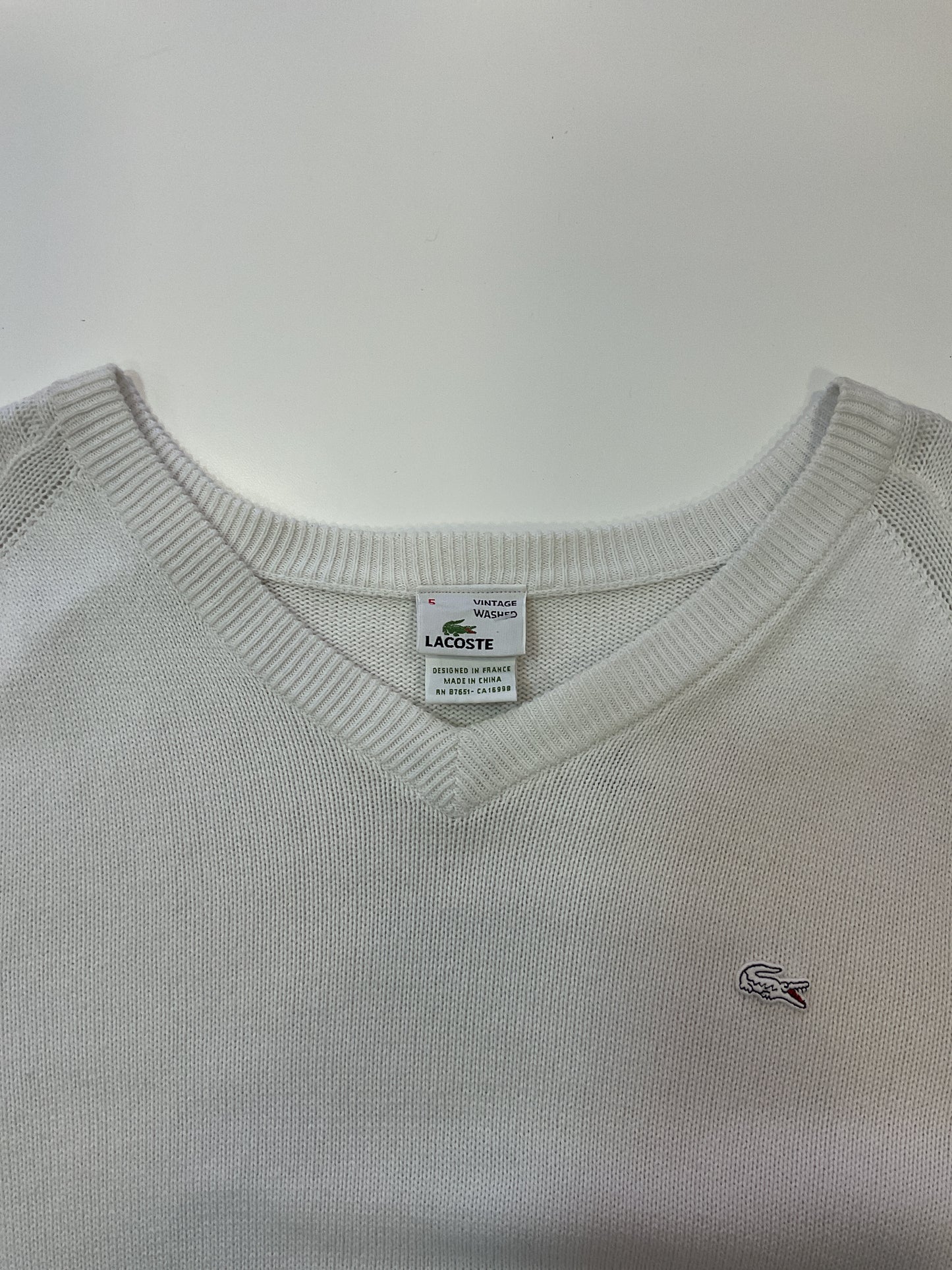SUÉTER LACOSTE VINTAGE WASHED