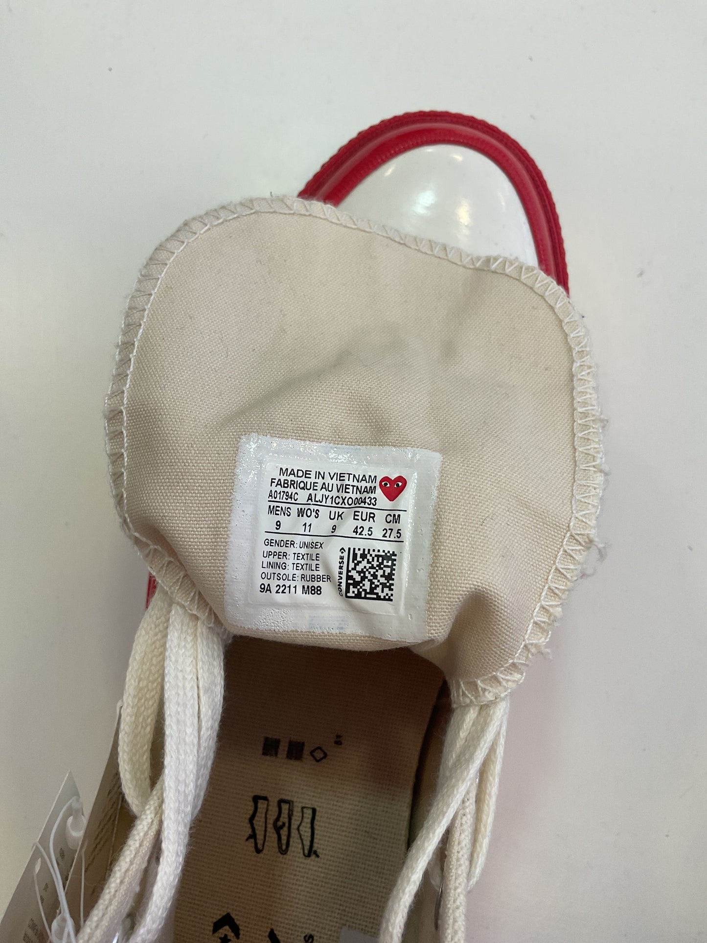 ZAPATILLAS CONVERSE CHUCK TAYLOR X COMME DES GARÇON NUEVAS CON ETIQUETA Y CAJA SIN TAPA