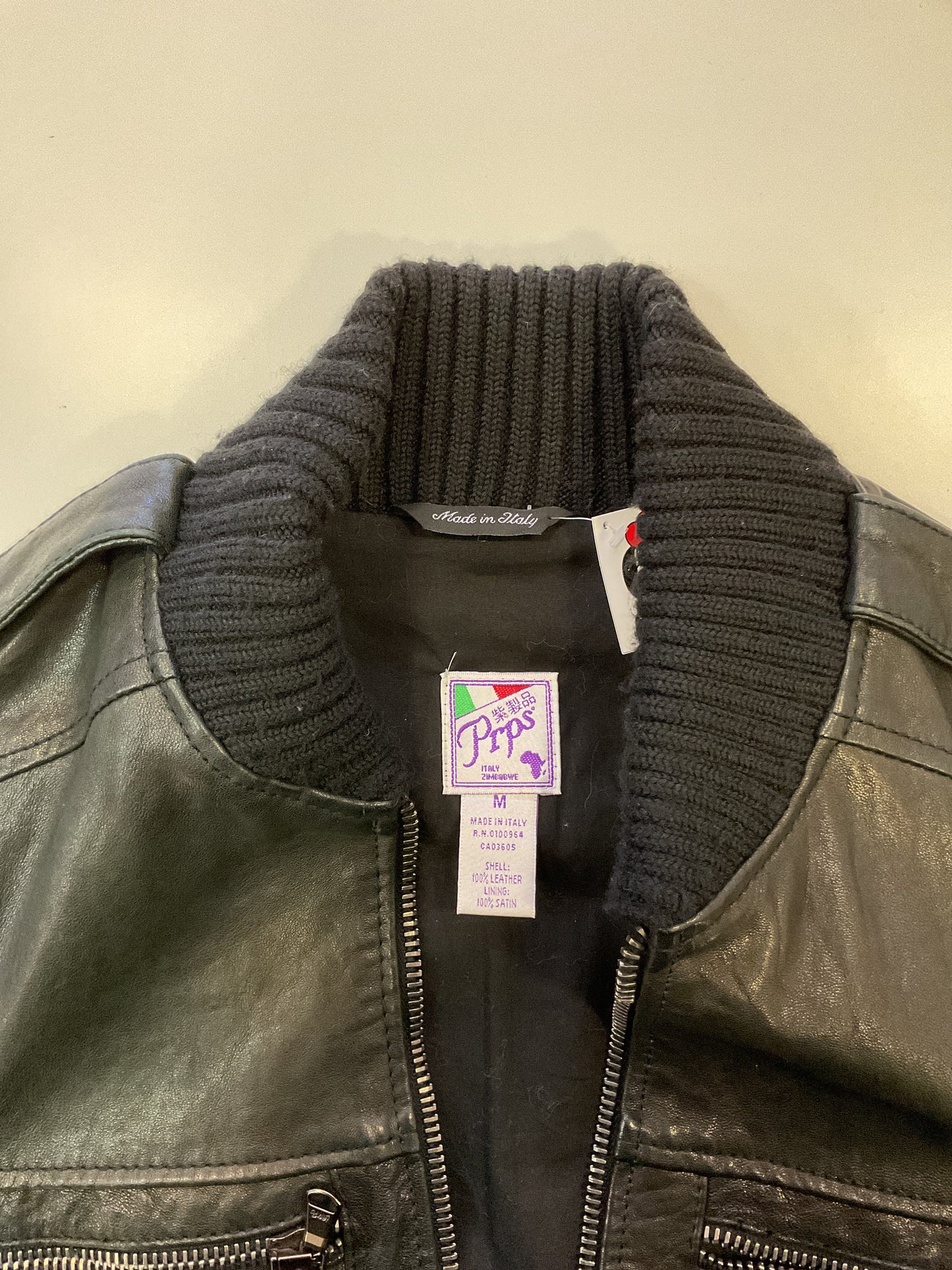 CHAQUETA DE CUERO PRPS ITALY