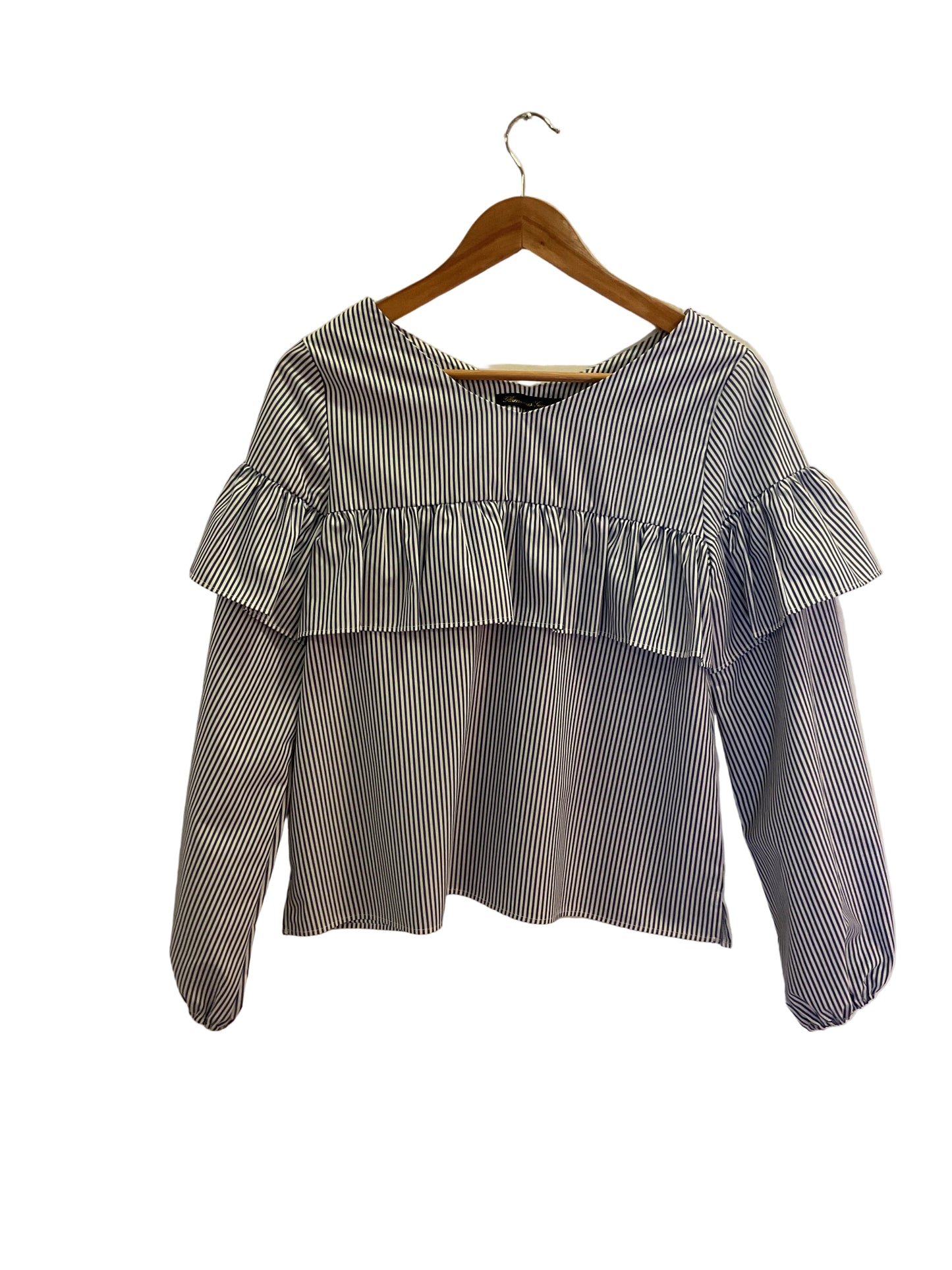 Blusa a rayas con vuelos