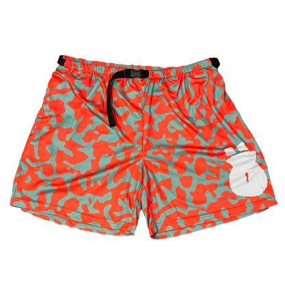 OHTEHESE Camo Mesh Shorts Orange/Green