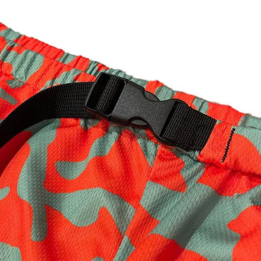 OHTEHESE Camo Mesh Shorts Orange/Green
