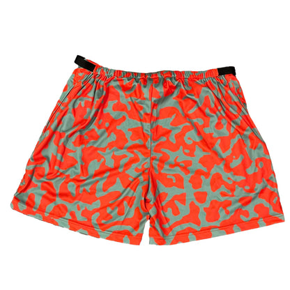 OHTEHESE Camo Mesh Shorts Orange/Green